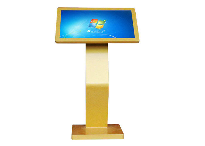 Golden Color shopping mall kiosk touch screen Kiosk monitor advertising , MAD -215T-P