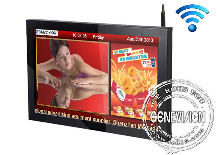 FCC / SGS Lcd Advertising Players , Advertising Digital Signage Wall Mount
