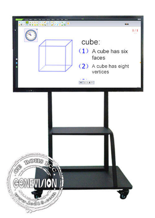 Shool Meeting Room 86 Inch 3840*2160 4K Electronic IR Interactive Touch Screen Smart Whiteboard