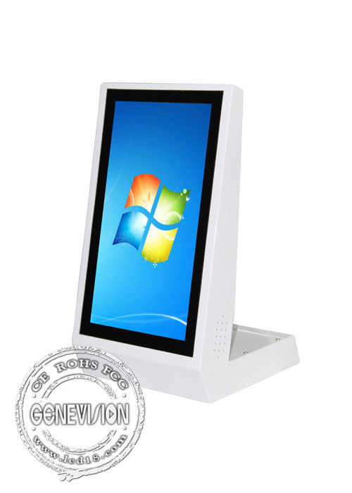 15.6 inch kiosk standing table rotating plate with touch screen network advertising display All in one PC