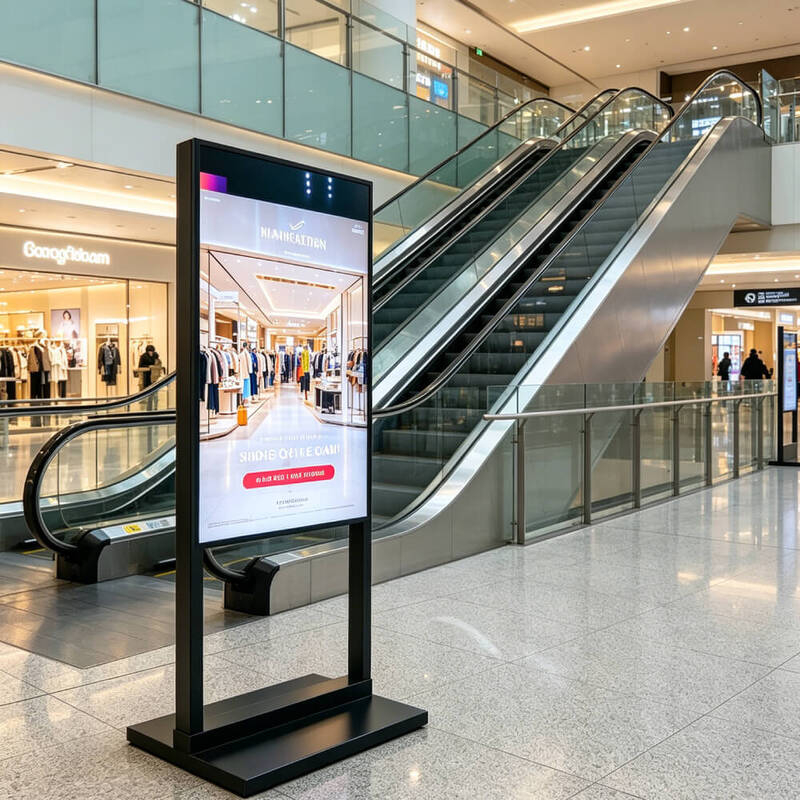 Quick Sign Screen 43 Inch High Bright 700 Nits Wifi Digital Signage Display Ultra Thin ...