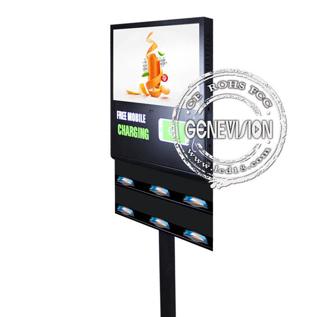 Shenzhen factory price wall mounted Wifi Digital Signage Stand  Alone Version Cell Phone Charging Station