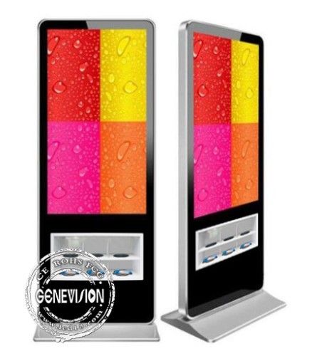 Exclusive Design Kiosk Digital Signage 55 Inch Floor Standing 500cd/m2 Brightness