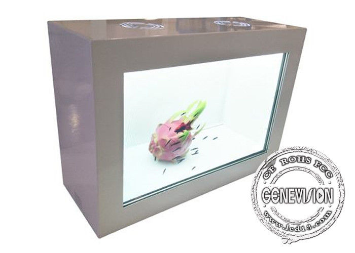 FHD Android Transparent LCD Showcase For Advertising Exhibition