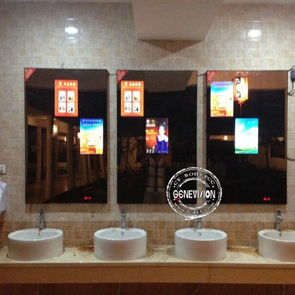 1920*1080 Resolution LCD Advertising Player Mirror Wall Mounted Magic Mirror Glass Screen