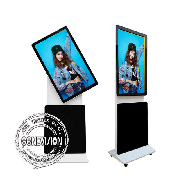 Rotate 55 Inch Touch Screen Kiosk Digital Signage Android Advertising Media Wifi 3g Floor Stand