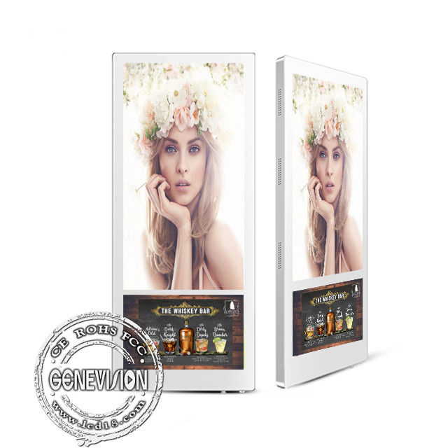 Elevator Digital Signage 18.5'' Android Advertising Display With Double Screen Wall Mountable