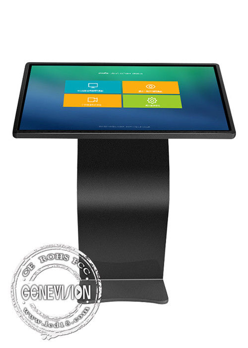Black Windows 10 Interactive Touch Screen Kiosk 55 Inch With 5G For Exhibition