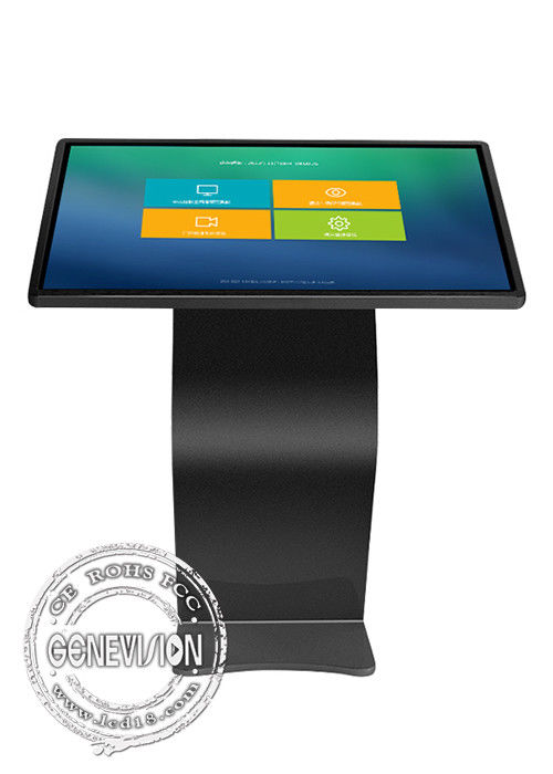 Black Windows 10 Interactive Touch Screen Kiosk 55 Inch With 5G For