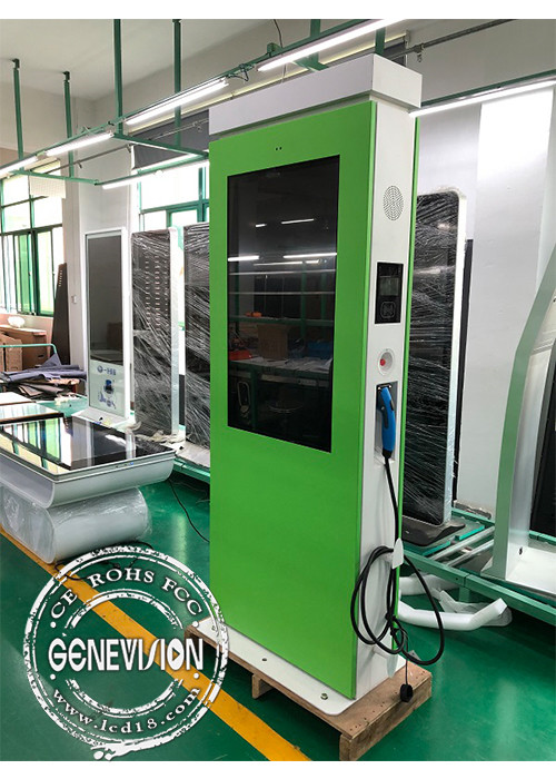 3G/4G 43 Inch Outdoor Digital Signage Advertising Standee, LCD Electric Automobile/ Car Charging Station