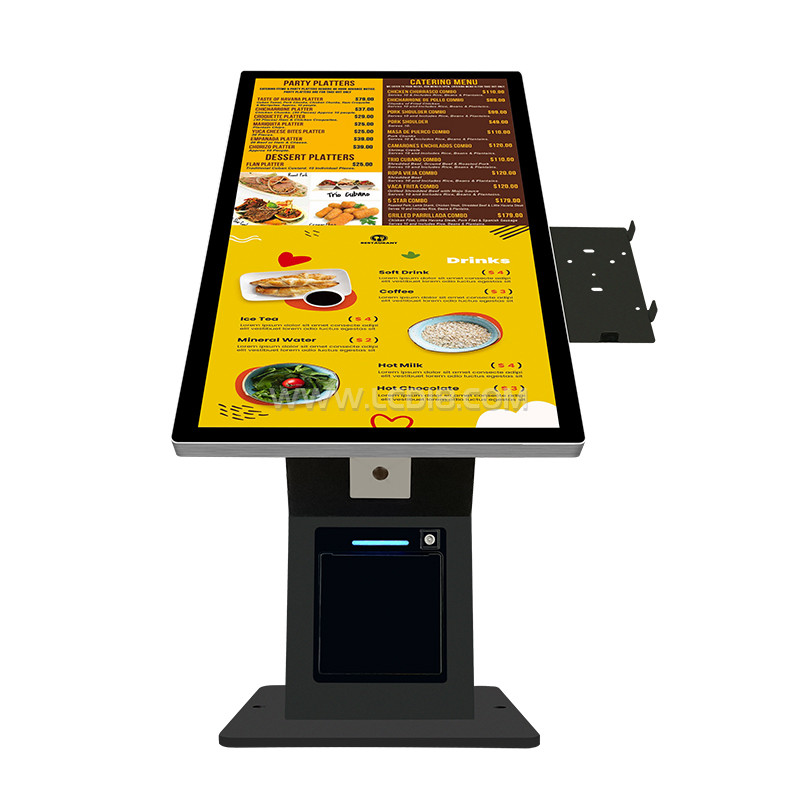 Touch Screen Restaurants Self Service Payment Kiosk 21.5 Inch Metal ...