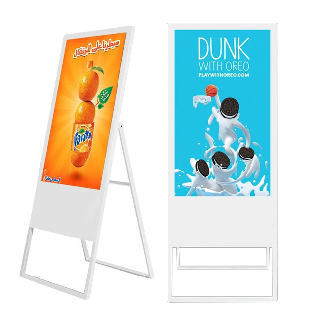 43Inch Portable LCD Digital Signage for Restaurant Retail LCD Poster Advertising Display