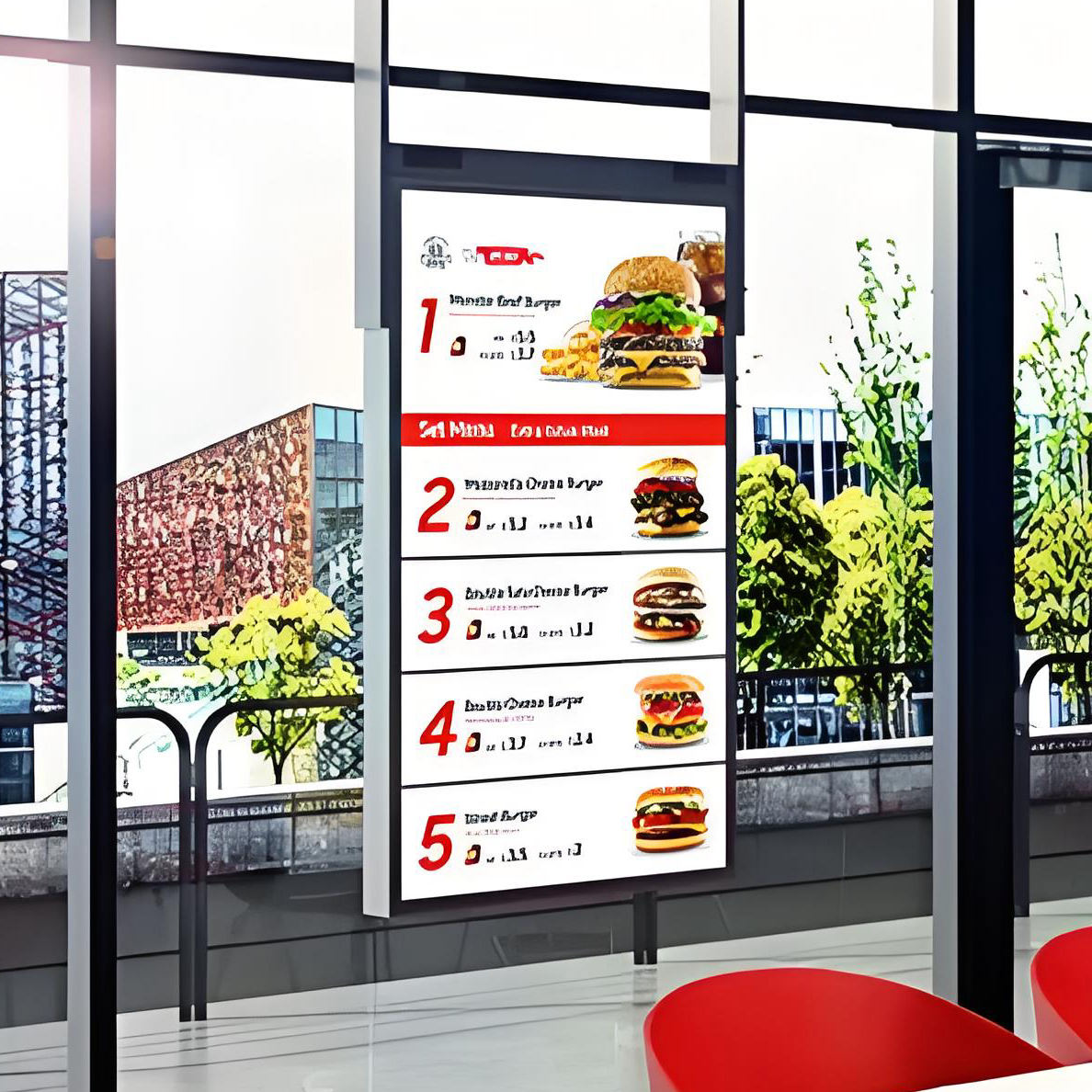 External Signage Control Panel OEM 2K Digital Signage Screen with Android OS & WiFi Control