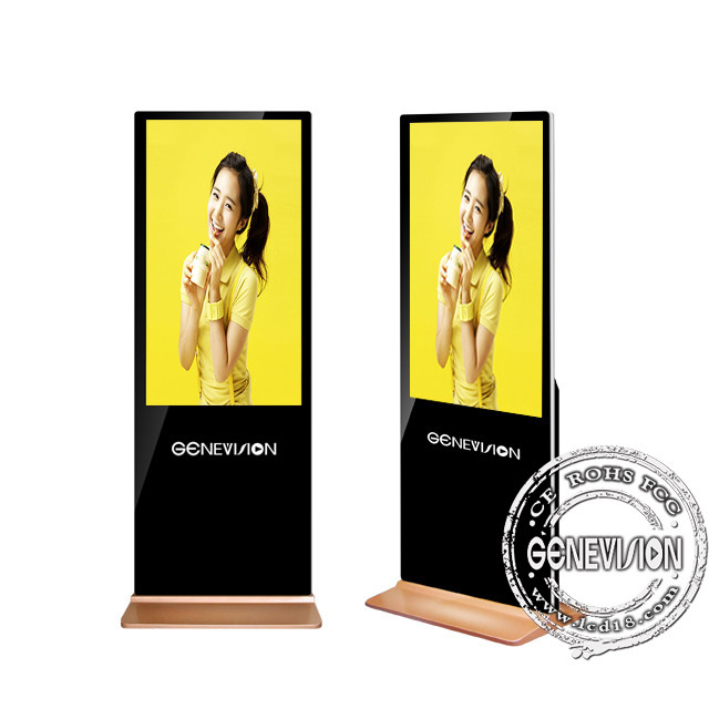 Ultra Thin Floor Standing Touch Screen Kiosk Wifi Lcd Advertising Player Android 43