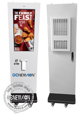 Floor Standing Self Service Kiosk Contactless Payment NFC Credit Card Scanner