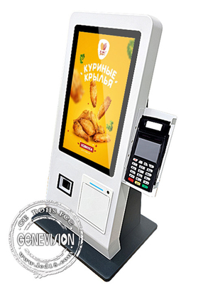 Countertop Receipt Printer Touch Screen Self Service Kiosk POS Terminal 21.5 Inch Apple VAS