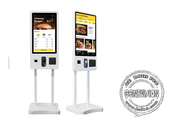 32 Inch Cashless Payment Self Service Kiosk Automated Machine For Fast Food Drink Kfc Mc Food Restaurant