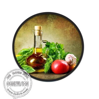23.6 Inch Wifi Digital Signage Round Frame Display Advertising Player high resolution