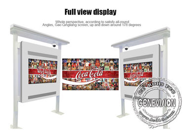 85 inch 3G Waterproof Road Information Station Smart LCD Bus Stop Advertising Screen remote managing