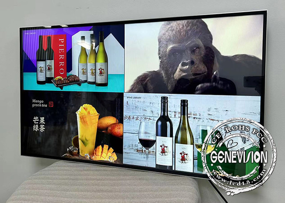 Restaurant Ceiling Mount Frameless Menu Board Wifi Digital Signage with Android System