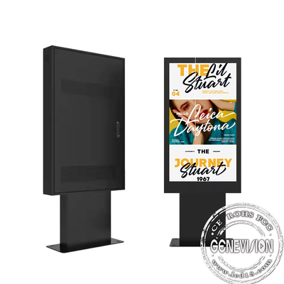 Standing High Brightness Outdoor  Floor Advertising Display  In 43-65inch