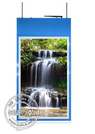 Dual Screen Utra thin Wall Mount LCD Display 450cd / m2 LG Panel Android Advertising