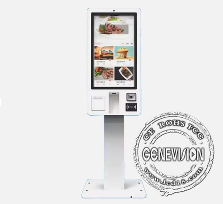 Fast Food Restaurant Self Service Terminal Kiosk Ordering And Paying Bill Printing Kiosk