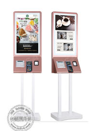Floor Standing Touch Screen Digital Signage Self Service Payment Kiosk With POS Terminal
