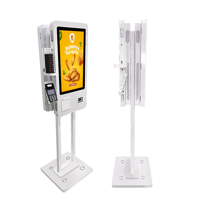 WiFi Dual Screen 24 Inch Self Service Payment Kiosk , Touch Screen Self Ordering Kiosk