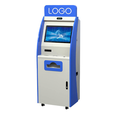 22 Inch ID Card Reader A4 Printer QR Code Scanner Self Service Kiosk for Hospital