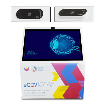 Camera Microphone inbuilt 55inch Government Wayfinding Touch Screen Kiosk with Logo Sticker