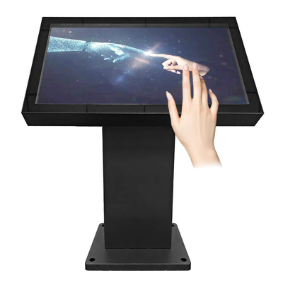 43 Inch Fanless IP65 Waterproof Outdoor Wayfinding Touch Screen Totem Black and Aluminum Plate Heat Dissipation Included