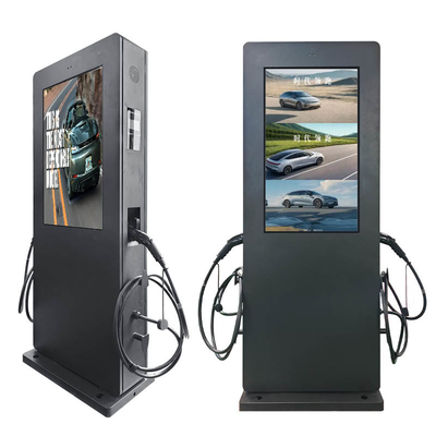 43 Inch 22KW Double Electric Car EV Charger Outdoor Digital Signage With OCPP 1.6 or 2.0