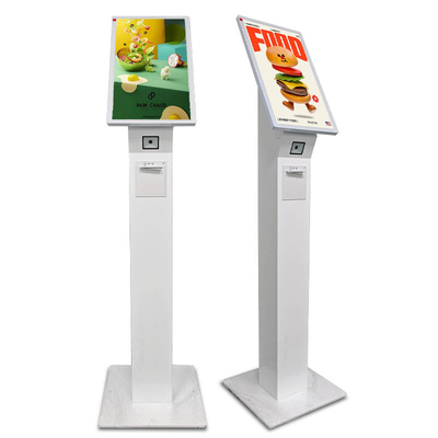 15.6 21.5 23.8 Inch Vertical Stand White Serve Smarter Self Service Kiosk