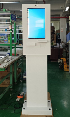 24 Inch Intel i3 Standing Streamline Self Service Kiosk with Printer for Outdoor Transactions