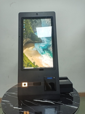 24 Inch Room Card Dispenser PMS Hotel Self Service Kiosk With OCR Passport Scanner