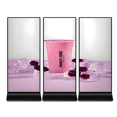 69.3 Inch Full-screen Ultra Thin Touch Screen Advertising Player LCD Floor Standing Digital Signage with 4K High Resolution