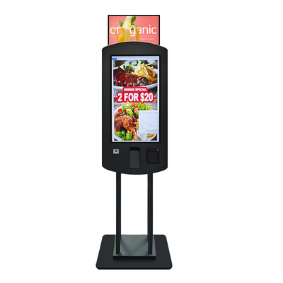32inch Dual-Sided Capacitive Touch Nvidia Chipset Payment Ordering Kiosk with LED Light Box
