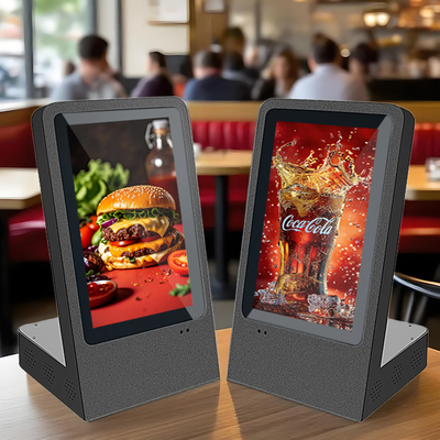 L Shape 10.1 Inch Super Slim LCD Touch Screen Kiosk Table Advertising Display For Retail