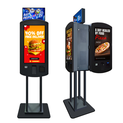32 Inch Nvidia Gefore RTX 4060 Chipset QSR Double Side Self Service Payment Kiosk With Led Box