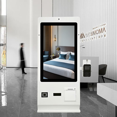 24 Inch Card Dispenser Machine NFC Card Dispenser Hotel Self Check in Kiosk with Card Dispenser QR Code Scanner
