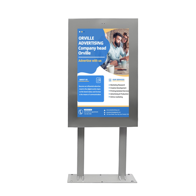 Hot Sale 43 Inch IP65 Stainless Steel Floor Standing Digital Signage - 2000 Nits High Brightness Factory Direct Wholesale No reviews yet
