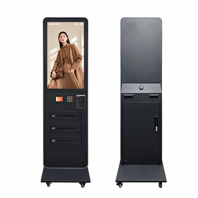 32 Inch Smart Phone Charging Kiosk Wifi Digital Signage With 3 lockers