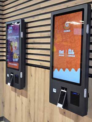 32 Inch Full HD Interactive Payment Kiosk with 10-Point Multi-Touch Screen and Integrated Multi-Payment Methods