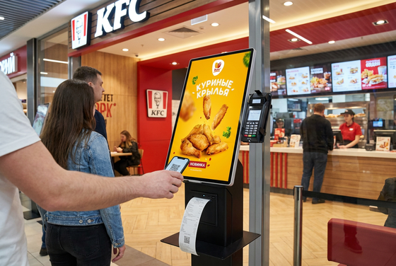 15.6inch to 27inch Touch Screen Self Service Kiosk with QR Code Scanner and Thermal Printer