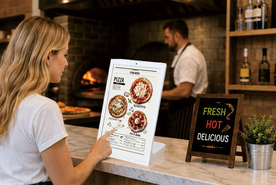 10.1 inch Digital Signage with Capacitive 10-Point Touch and L Shape Design for Interactive Advertising Display