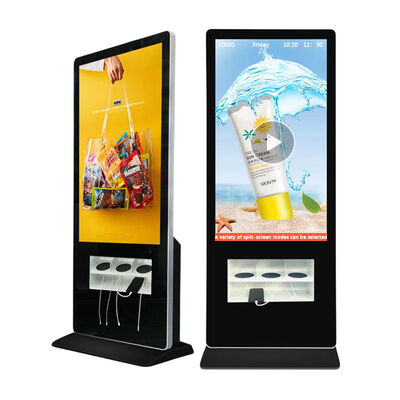 55 Inch Digital Signage Kiosk with Wireless Charging Station and Industrial A+ Grade LCD Panel