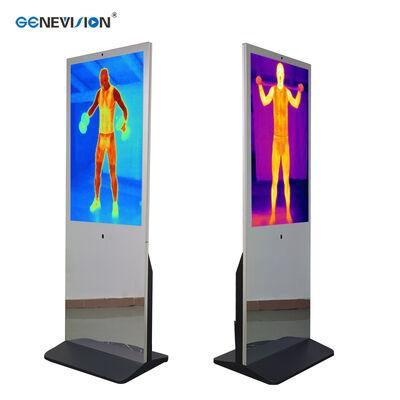 43 Inch PCAP Capacitive Touch Screen Digital Signage Kiosk with Thermal Camera and Mirror Finish