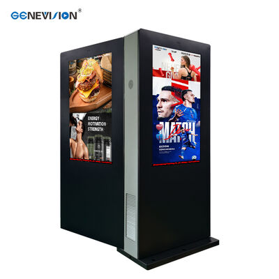 55 Inch 3000nits High Brightness Outdoor LCD Kiosk with IP65 Waterproof and Free CMS Cloud Server