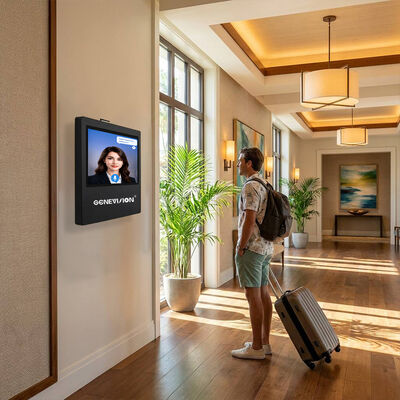 22 inch AI Avatar Digital Human Wall Mount Touch Screen with Camera Microphone for Meeting Room